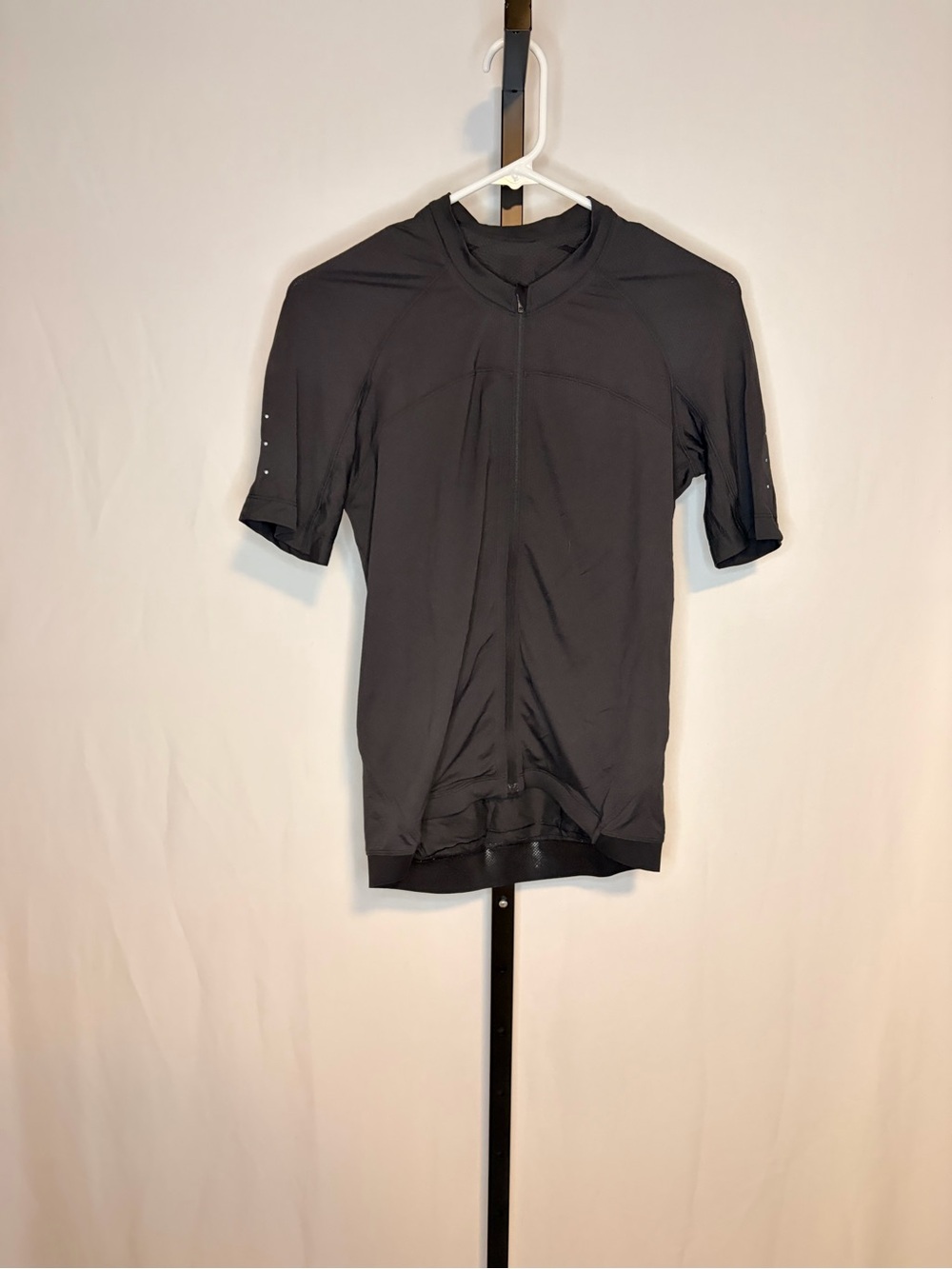 Lululemon Black Short-Sleeve Zip Cycling Jersey
